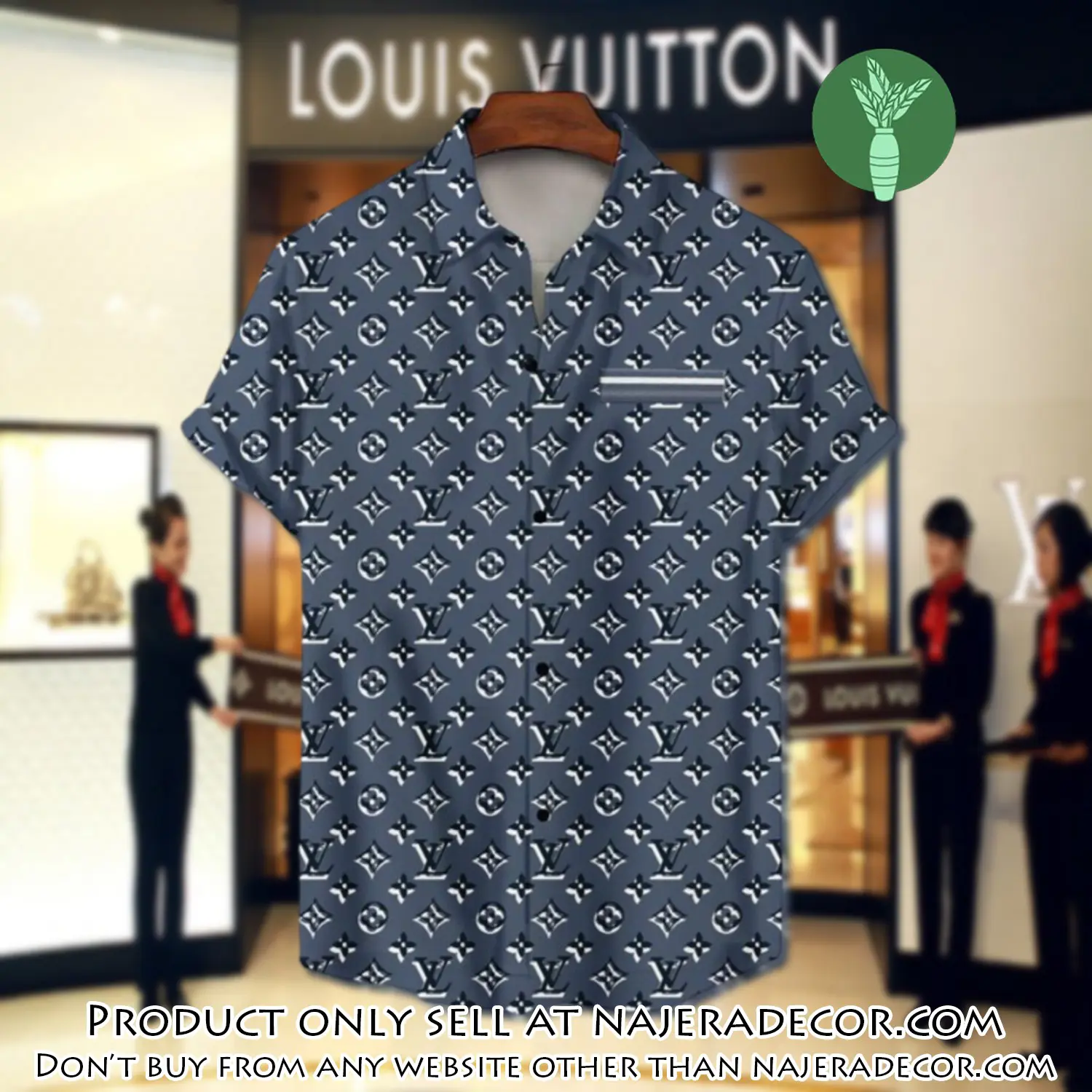 Lv louis vuitton luxury hawaiian shirt & short set lhs1200 njr2251135